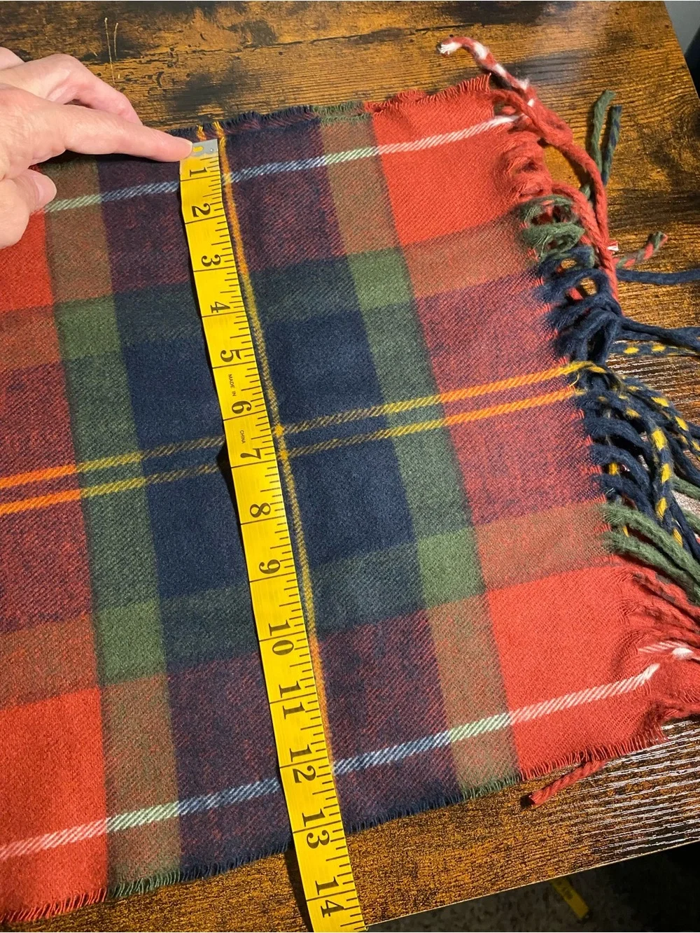 NWOT Barbour Plaid Scarf 70”x 13”